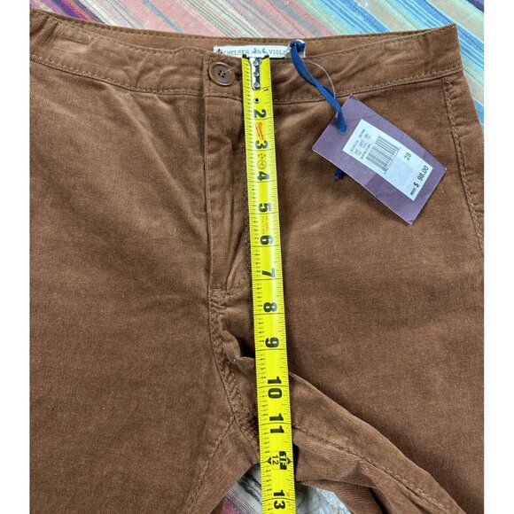 New Chelsea & Violet Buffalo Girl Wide Leg Flare Velvet Brown Corduroy Nwt Sz 28 - Picture 7 of 10